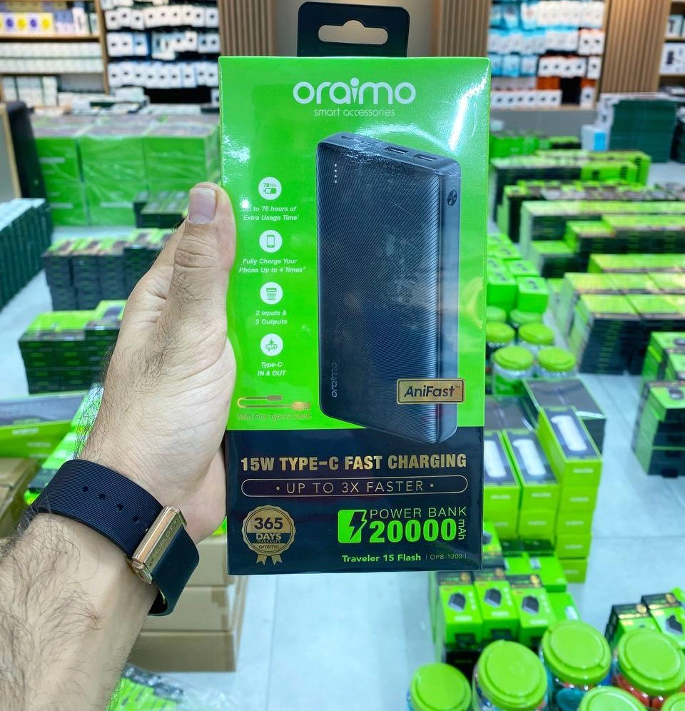 پاوربانک اورایمو oraimo OPB 1200 20k اصلی