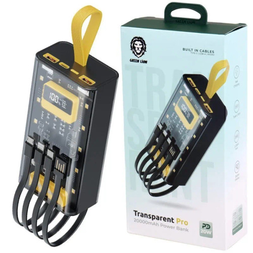 پاور بانک فست شارژ 20000 گرین لاین Transparent Pro PD 20W
