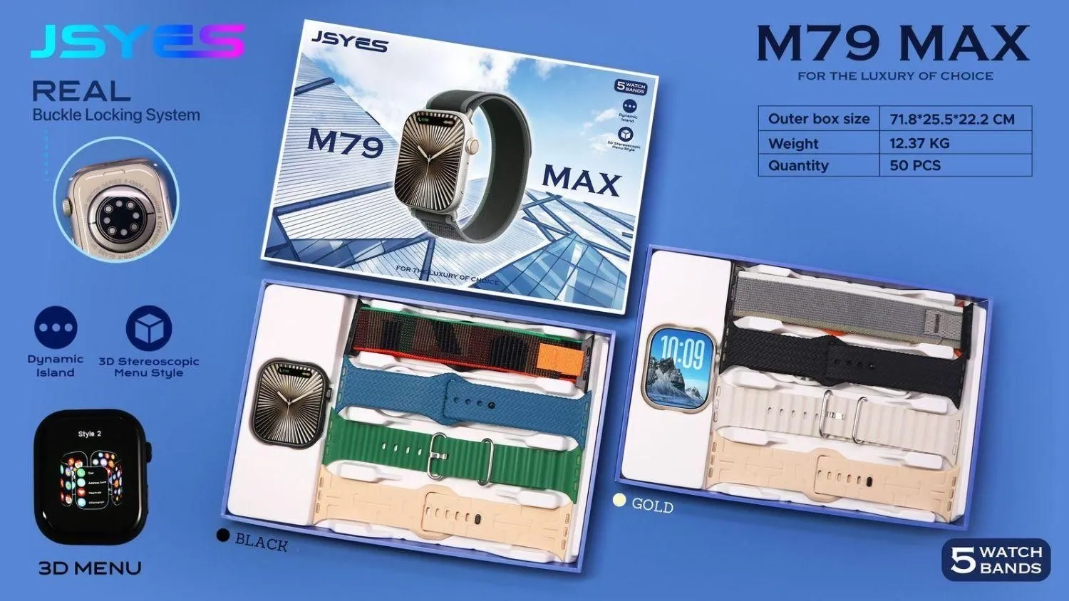 ساعت هوشمند مدل JSYES M79 Max اصلی