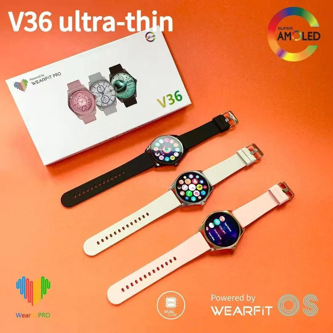 ساعت هوشمند صفحه گرد v36 ultra thin
