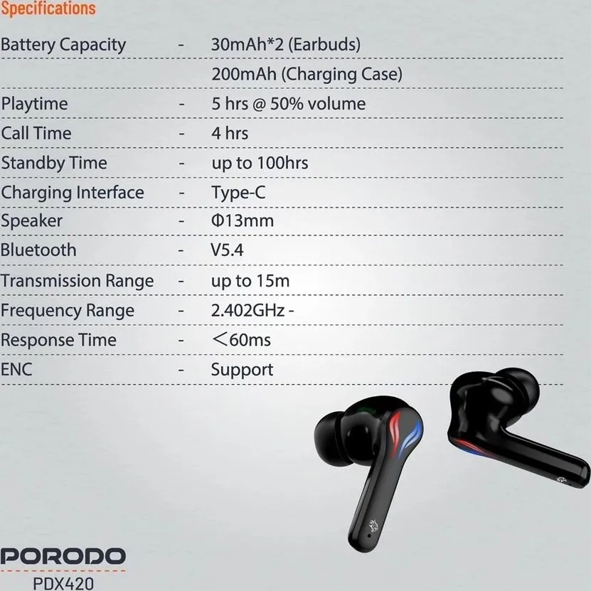 ایرپاد گیمینگ پورود Porodo PDX420
