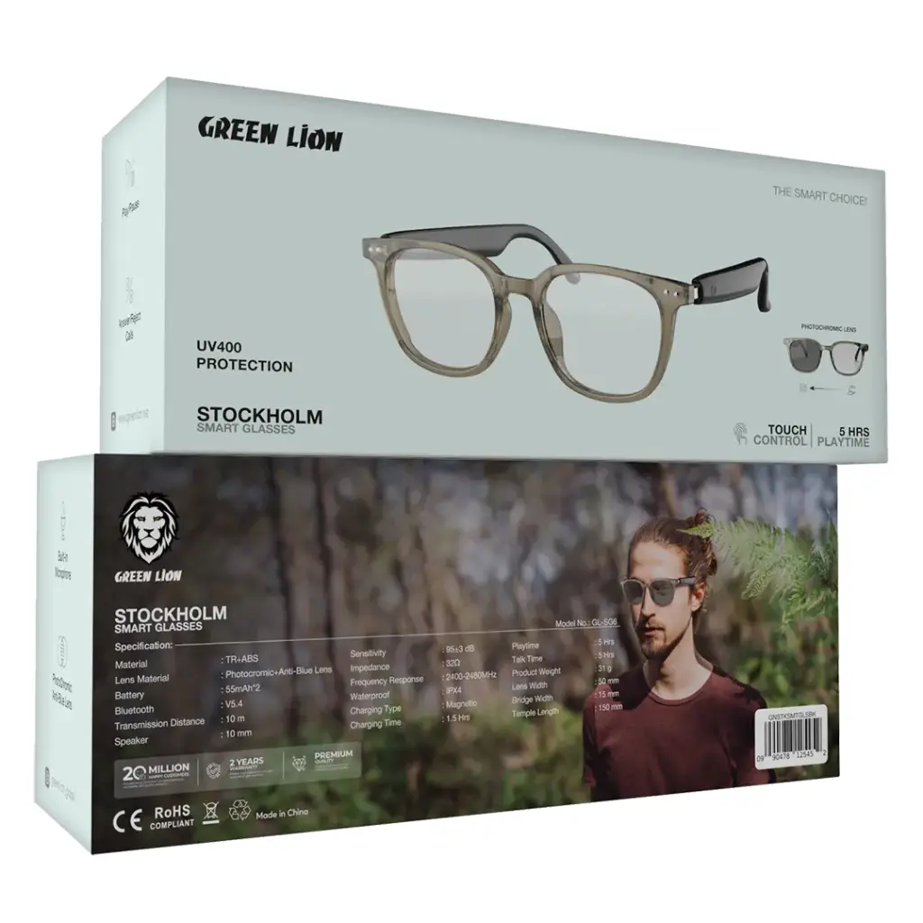 عینک هوشمند گرین لاین Green Lion Stockholm Smart Glasses