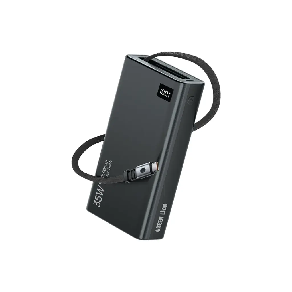 پاوربانک گرین لاین GREEN RETRACTABLE 35W 20k