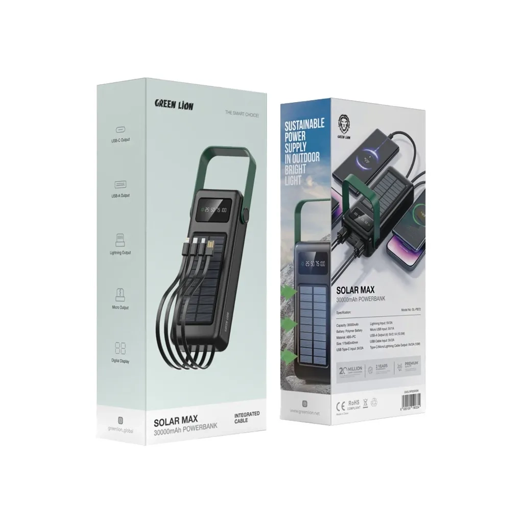 پاور بانک گرین لاین GREEN LION SOLAR MAX 30k
