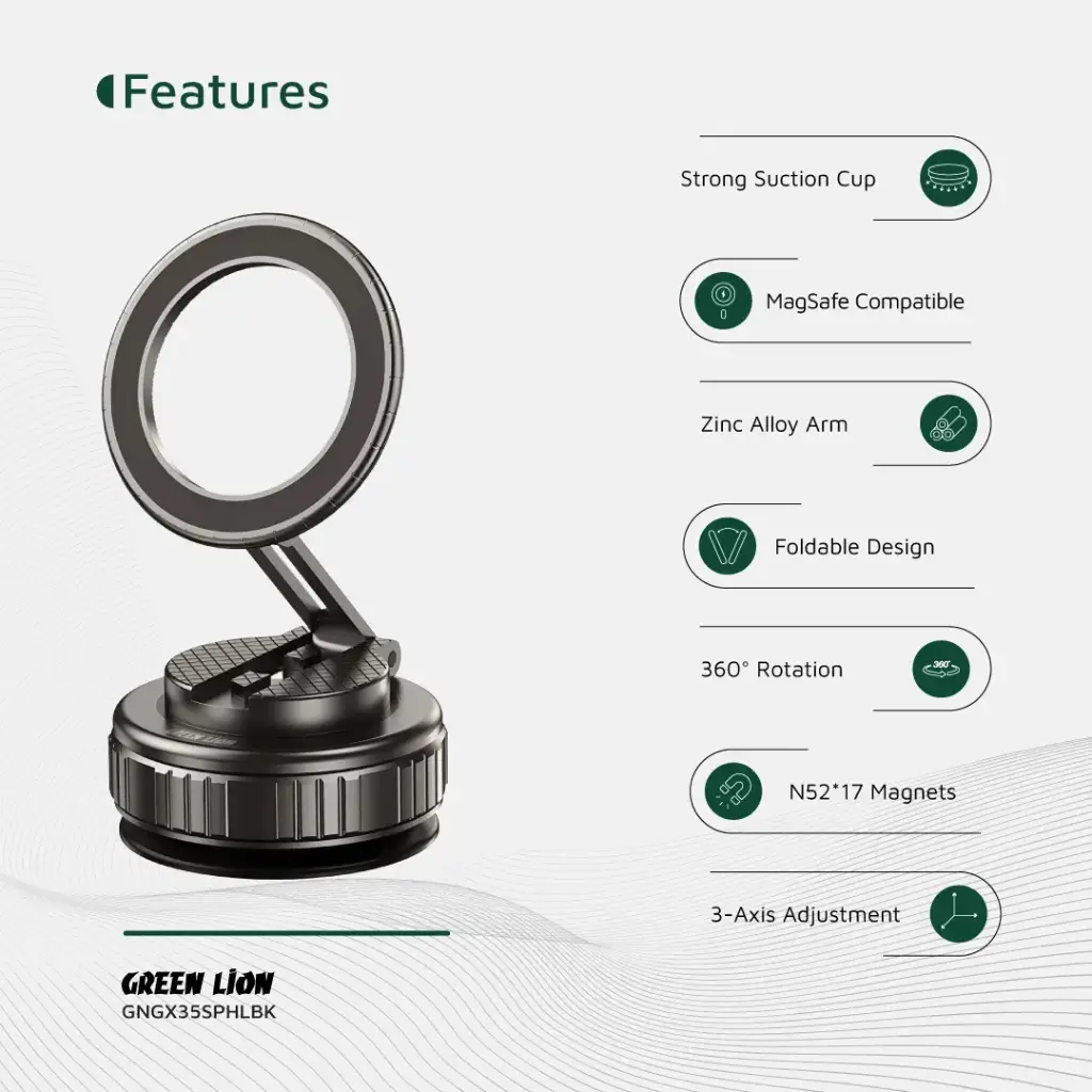 هولدر گوشی موبایل گرین لاین مدل Green Lion GX-35 Suction Phone Holder