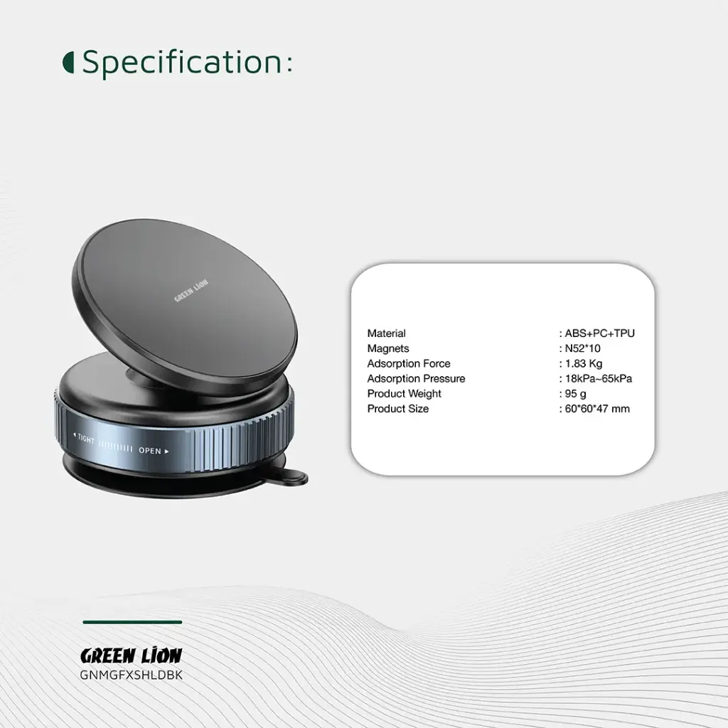 هولدر وکیوم گرین لاین Green Lion Magno Flex Vacuum Suction Holder