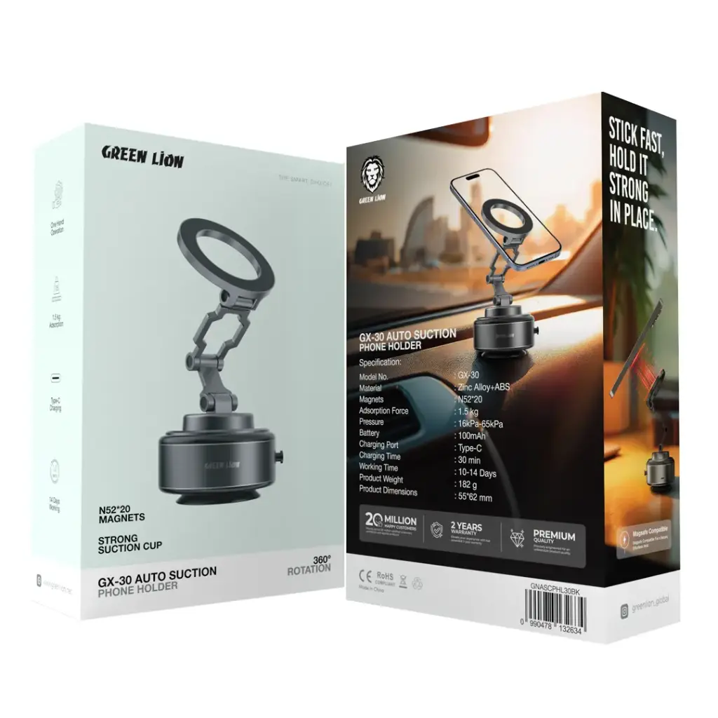 پایه نگهدارنده خودکار گوشی گرین لاین Green Lion GX-30 Auto Suction Phone Holder