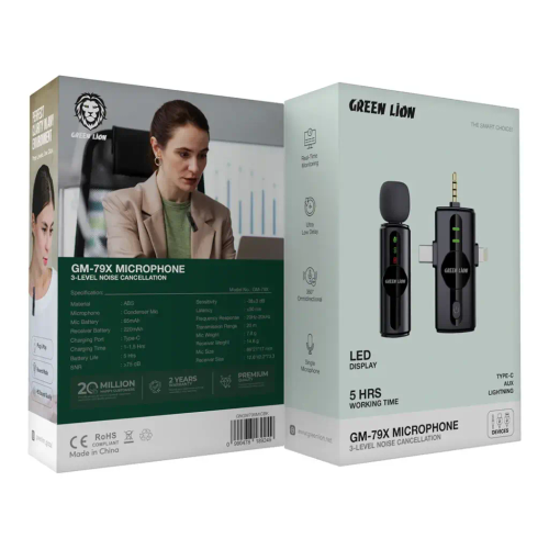 میکروفون یقه ای گرین لاین Green Lion 3 in 1 Noise Cancellation Microphone