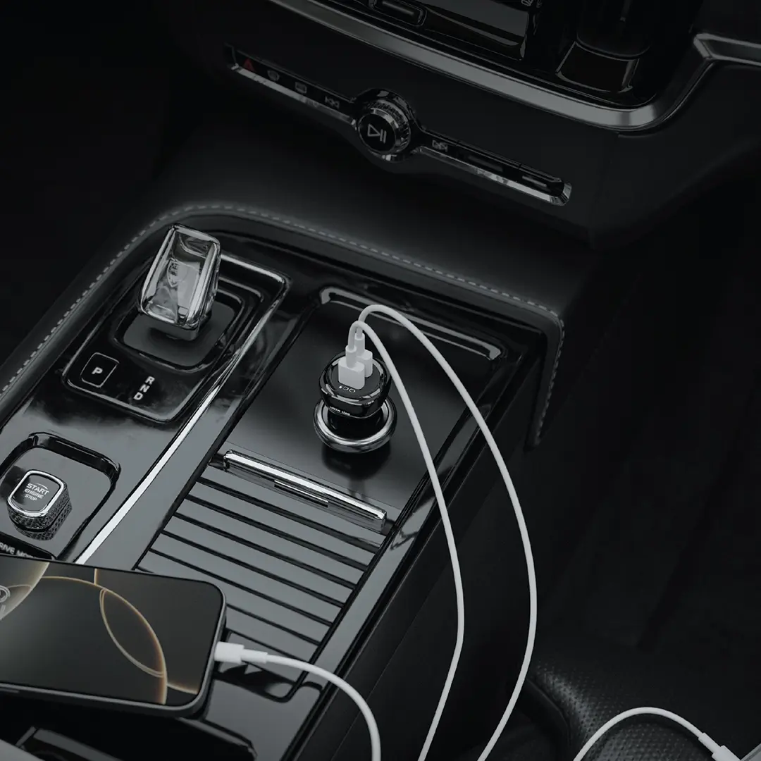 شارژر فندکی گرین لاین مدل Green Lion Dual Port Car Charger 40W