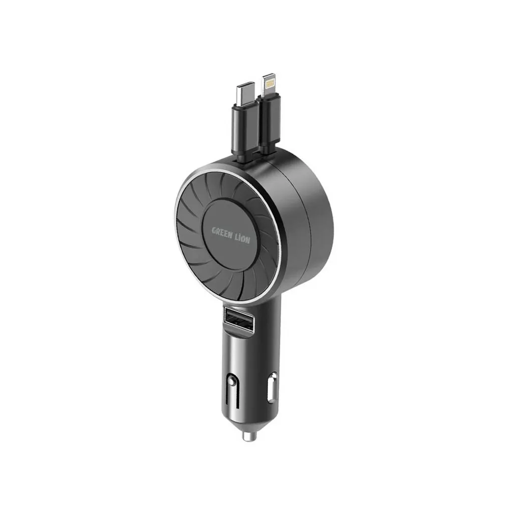 شارژر فندکی گرین لاین Green Lion Telescopic 50W Car Charger