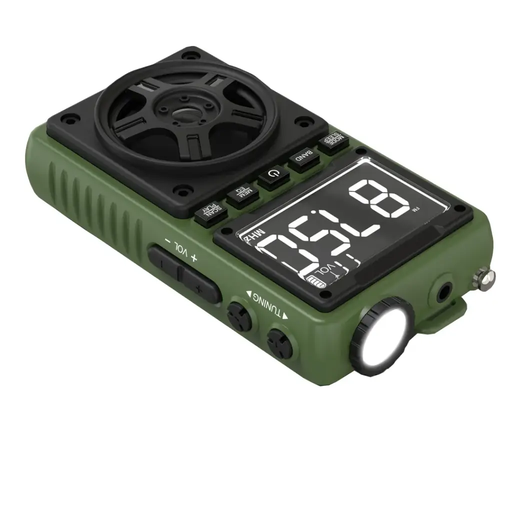 رادیو قابل حمل | چراغ قوه | بلندگو گرین لاین Green Lion Voyager Portable Radio | Flash Light | Speaker