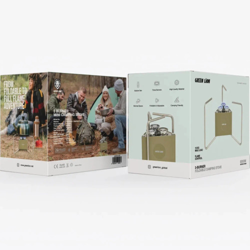 اجاق گاز کمپینگ تاشو 3 شعله گرین لاین مدل Green Lion 3-Burner Foldable Camping Stove