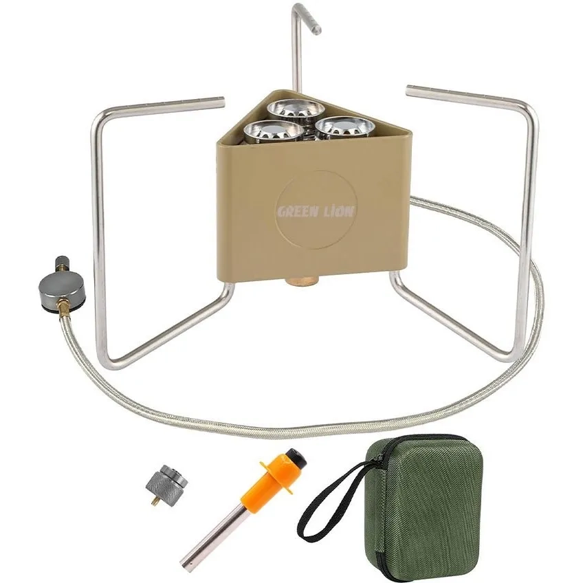اجاق گاز کمپینگ تاشو 3 شعله گرین لاین مدل Green Lion 3-Burner Foldable Camping Stove