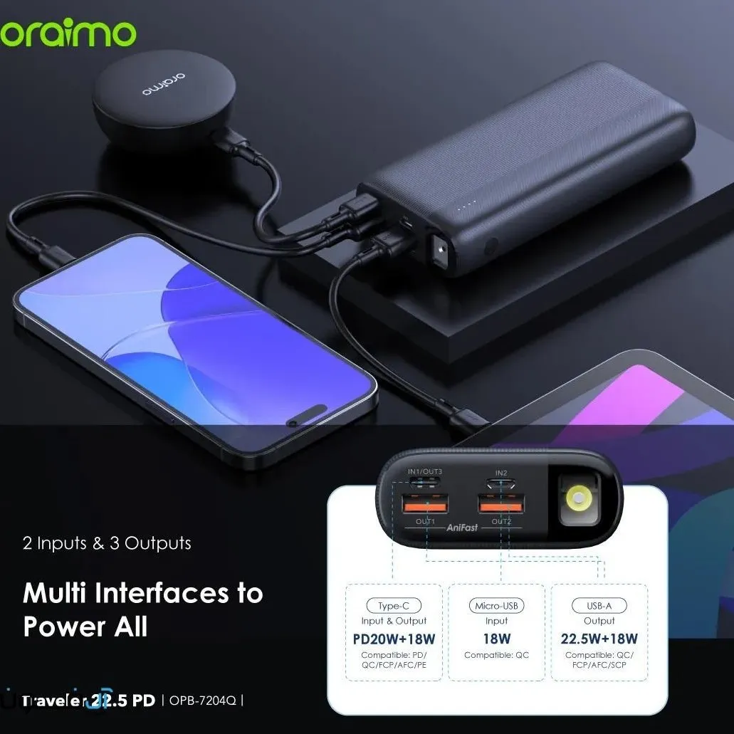 پاوربانک اورایمو oraimo OPB 7204Q 20k