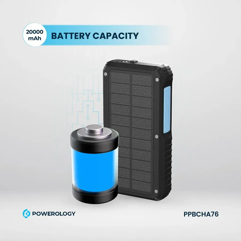 پاوربانک خورشیدی پاورولوژی POWEROLOGY SOLAR PP070 20k
