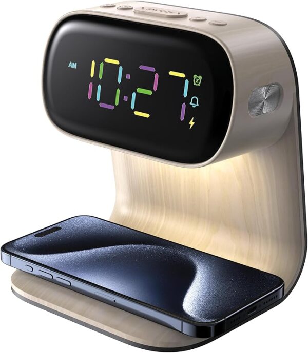 ساعت رومیزی و شارژر وایرلس گرین لاین Green Lion Bedside Clock Wireless Charger